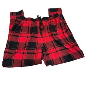 Maurice’s Women’s Red and Black Plaid Jogger Lounge Pants Size 1X Regular